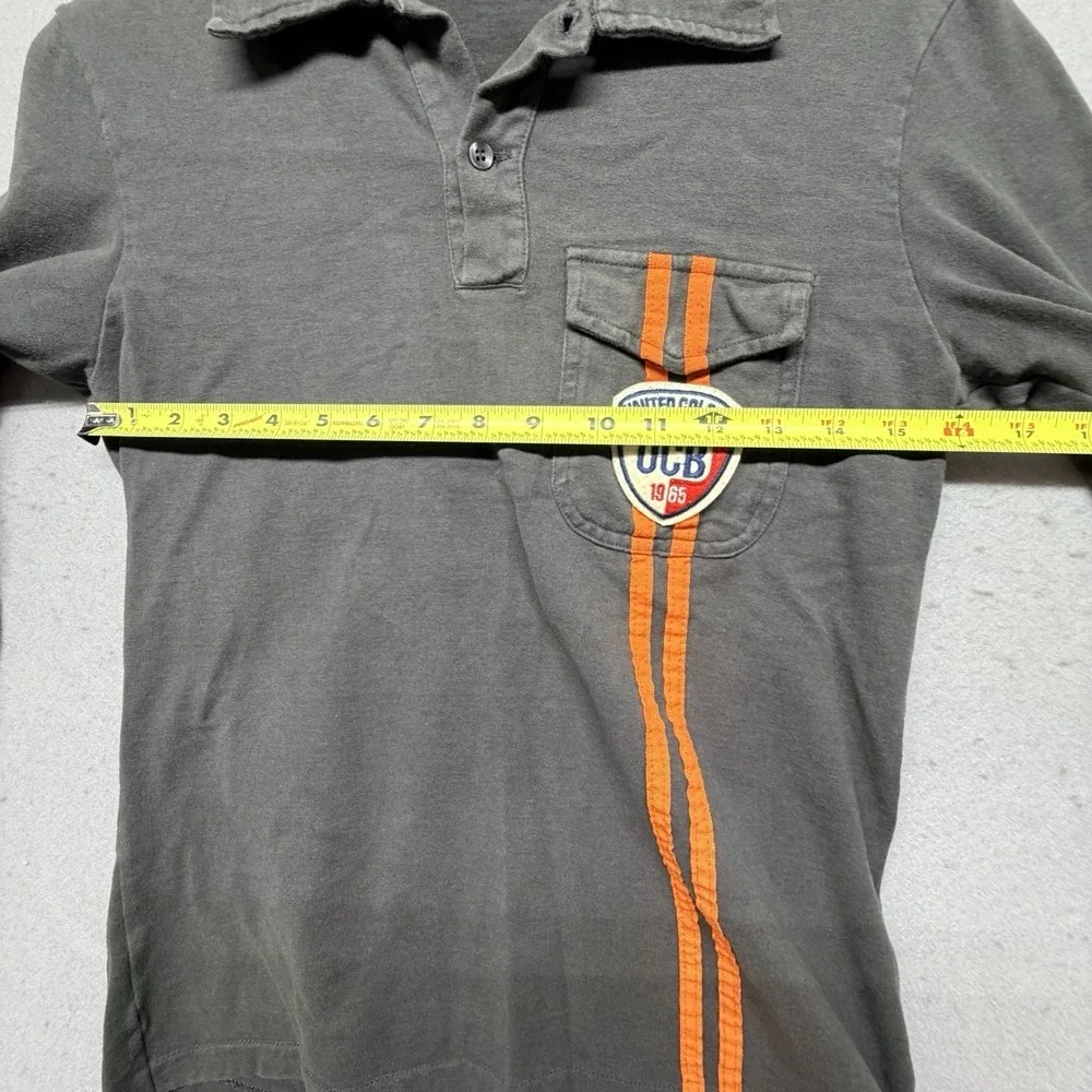 United Colors of Benetton Polo Shirt Gray‎ Long Sleeve UCB 1965